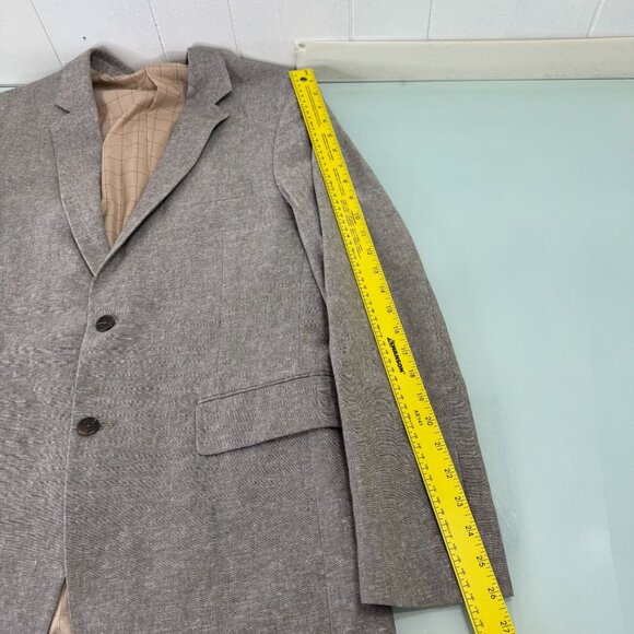 Stafford Blazer Sport Coat 38R Classic Fit Linen Cotton Blend Heather Beige - Picture 10 of 10